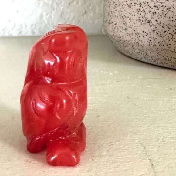 small pink glass owl - Picture 6 of 10